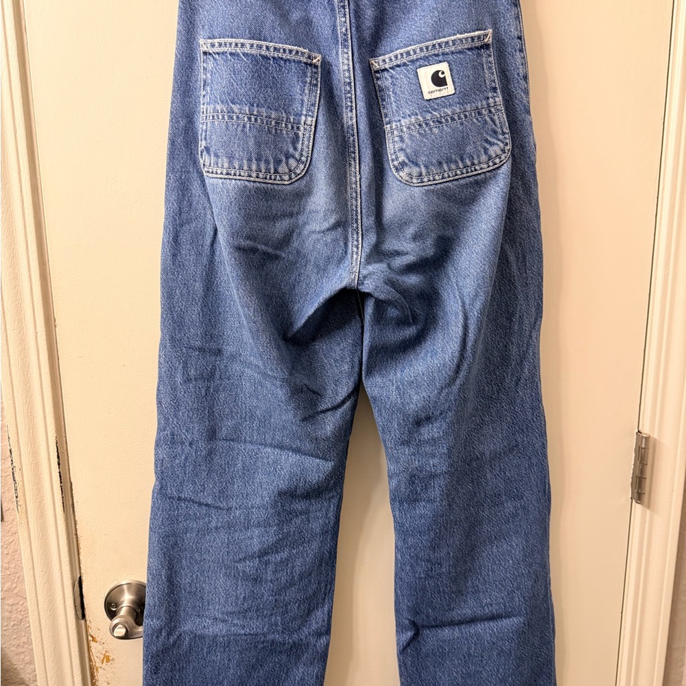 Carhartt WIP High Rise Women’s Jeans in Medium Blue Denim - Picture 8 of 13